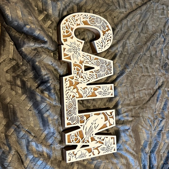 COPY - Calm Wood Sign EUC - Picture 1 of 6